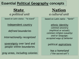 HGIA Chapter 13 - Political Geography