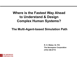 Fastest Way Ahead to Design of Complex Human Systems