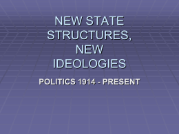 NEW STATE STRUCTURES: NATIONALISMS, …