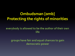 Ombudsman and democracy