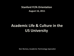 The US University: Academic Life and Culture