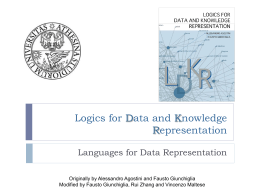 Logics for Data and Knowledge Represenation