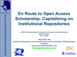 En route to open access scholarship: capitalising on IRs