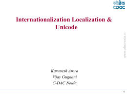 Internationalization and the Internet