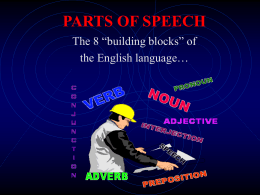 parts of speech ppt - Lake-Sumter State College | Home