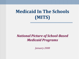 Medicaid In The Schools (MITS)