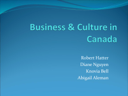 Business & Culture in Canada