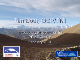 Tim Bodt, QCP/TMI
