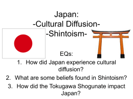 Japan: - Cultural Diffusion-
