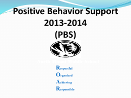 Positive Behavior Support - North Miami Middle School