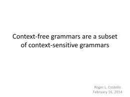 Context-free grammars are a subset of context