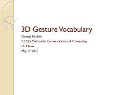3D Gesture Vocabulary