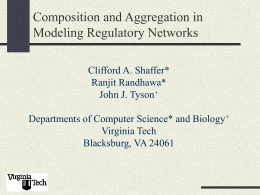 Composition and Aggregation in Modeling Regulatory …