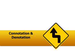 Connotation & Denotation