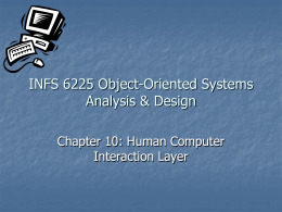 INFS 6225 Object-Oriented Systems Analysis & Design
