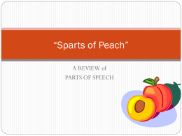 Sparts of Peach” - Jenks Public Schools