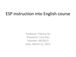 ESP instruction into English course