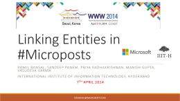 Linking Entities in #Microposts