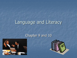 Language and Literacy - Utah Education Network