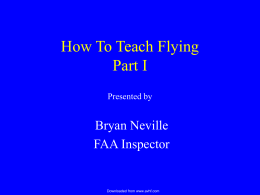 How To Teach Flying - Aviation Human Factors