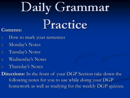 Daily Grammar Practice - Heide Trask High School