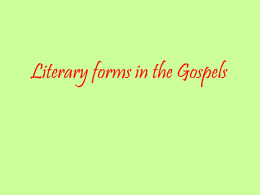 Literary features in the Gospel of Luke
