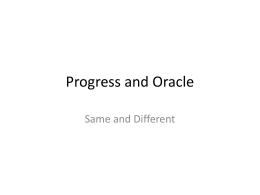 Progress vs Oracle - PUG Challenge Americas