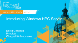 wsv207_Introducing Windows HPC Server