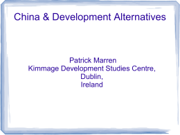 China & Development Alternatives