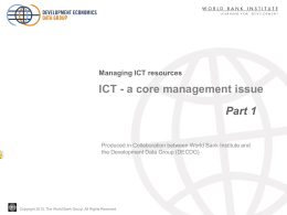 Managing ICT resources
