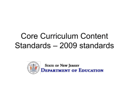 Core Curriculum Content Standards