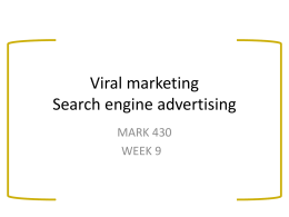 Search marketing (2) Search engine advertising