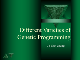 Different Varieties of Genetic Programming