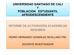 UNIVERSIDAD SANTIAGO DE CALI Y POBLACION …