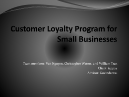 Customer Loyalty Program for Small Businesses