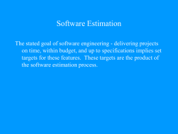 Software Estimation
