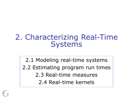 2. Characterizing Real-Time Systems and Tasks