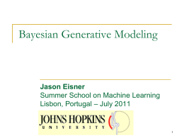 Generative Bayesian Modeling