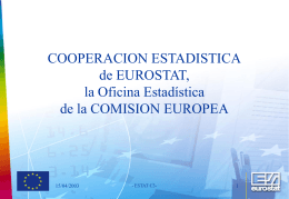 COOPERACION ESTADISTICA DE EUROSTAT COMISION …