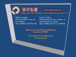 Diapositiva 1 - .: DPRH, S.C.P.