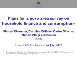 A Eurosystem questionnaire