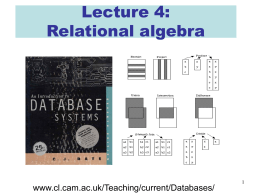 Lecture 04 of IB Databases course