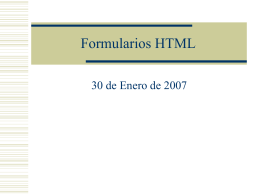 Formularios HTML