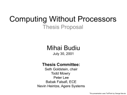 Computing without Processors -