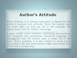 Author’s Attitude