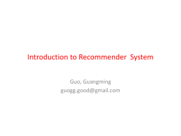 Recomender Systems