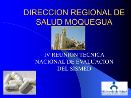 DIRECCION REGIONAL DE SALUD MOQUEGUA