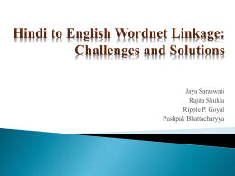 Hindi to English Wordnet Linkage: Challenges and Solutions
