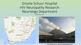 Groote Schuur Hospital -HIV Neuropathy Research