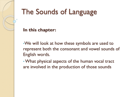 The Sounds of Language